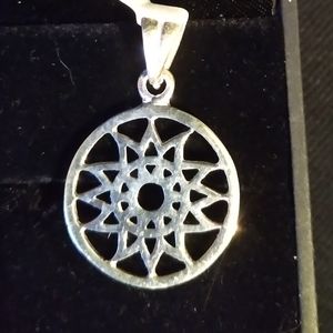 ❤️3/4" Sun Pendant 🌞 925 S/S⚪️